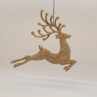 Gold Reindeer Ornament 2