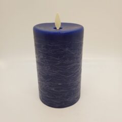 Blue Wax Pillar Candle