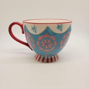 Blue White Red Teacup
