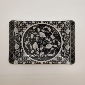Black & White Rectangular Soap Dish