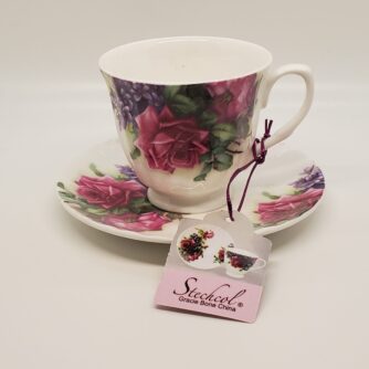 Red English Cup & Saucer
