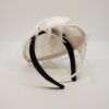 Ivory Flower & Net Fascinator