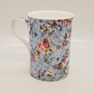 Blue Floral Tall Mug