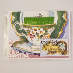 Good Luck and Best Wishes Teacup Card