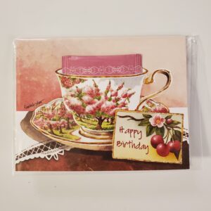Happy Birthday Pink Teacup Card