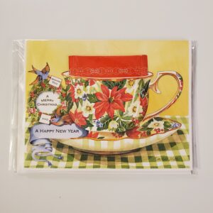 Happy New Year Teacup Card