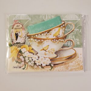 Just Married Teacup Card