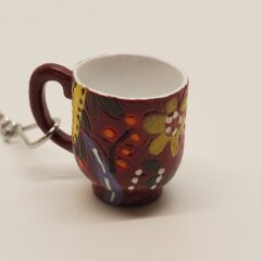 2" Red Floral Mug Mesh Ball