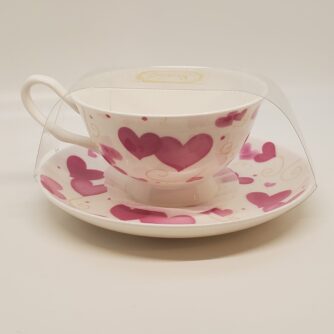 Pink Heart Teacup