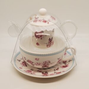 Pink Foral Tea For One