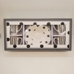 Striped Polka Dot Demitasse Set of 4